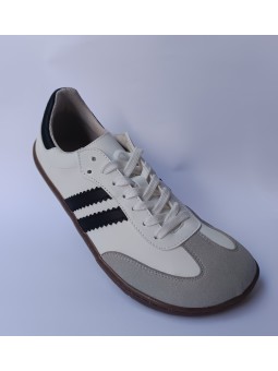 CoqueFlex 4379 Suede Vapore, esportiva respectuosa per adult. En color blanc-negre. Tallatge del 35-43